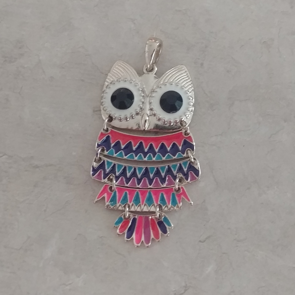 Colorful Owl Pendant Necklace